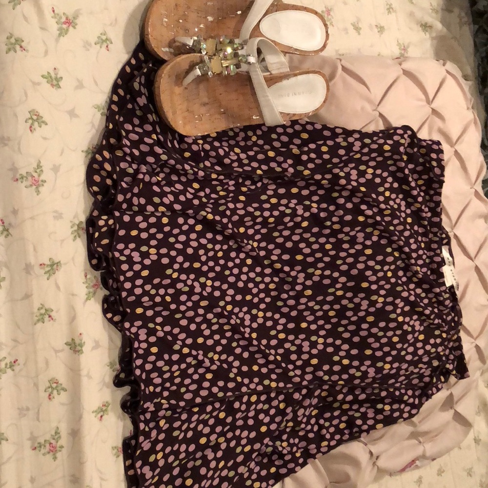 Mass studio brown and pink skirt size large NWT!